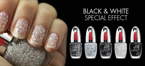 Pupa smalto black - black, white